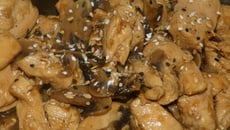 Poulet champignons sauce d'huître