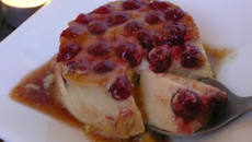 Crème renversée de foie gras aux groseilles