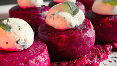 Petites charlottes de betterave au chèvre