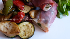 Nems de jambon cru et légumes grillés à l'Actifry