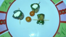 Apéritif roulé courgette au fromage