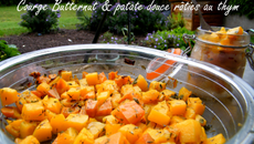 Courge butternut et patate douce rôties au thym