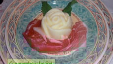 Bavarois aux pommes et jambon cru