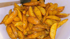 Frites aux épices, au four