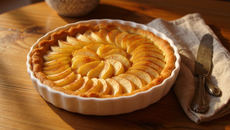 Tarte aux pommes sur pâte brisée