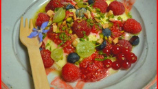 Soufflé minute Cottage Cheese à la framboise