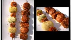 Duo de brochettes saumon-crevettes