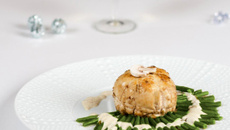 Paupiettes de dinde farcies aux champignons et jambon, Haricots Verts extra-fins