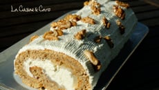 Bûche roulée aux noix et aux poires