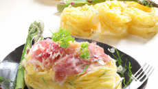 Tagliatelle aux asperges et jambon de Parme