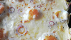 Gratin d'œufs à la béchamel