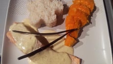 Saumon avec sa sauce vanille