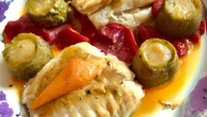 Filets de soles sauce cactus et ses  cœurs d artichauts