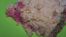 Crumble rhubarbe
