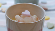 Panna cotta italienne à la rose