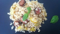 Risotto aux courgettes et chorizo