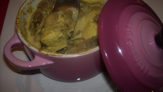 Mini cocotte de blanc de dinde au miel et lait de coco