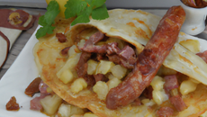 Crêpes de pommes de terre à l'andouille de Vire