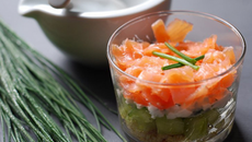 Verrine saumon et concombre