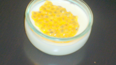 Panacotta aux fruits exotique