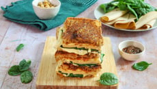 Grilled cheese aux tranches végé pois chiches