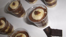 Verrine de crème de chocolat-banane