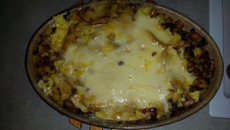 Tartiflette aux dés de pommes de terre poêlées 