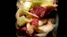 Salade de canard au radis noir et miel