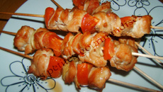 Brochettes de dinde à la sauce sojà