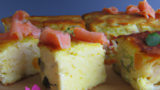 Cake aux deux saumons et aux deux fromages