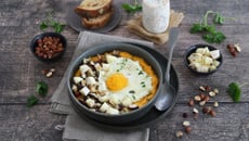 Purée de courge au Charolais AOP et champignons