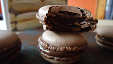 Macarons au chocolat délicieux