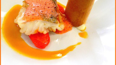 Cabillaud carottes fondantes et brandade liquide