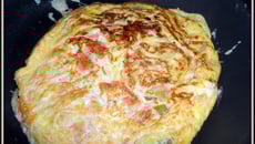 Omelette aux poivrons et blanc de poulet