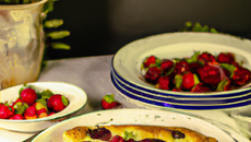 Clafoutis aux fraises et framboises