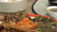 Viande de bœuf à la sauce bulgogi et champignons grillés