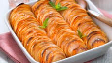 Gratin de pommes de terre et de patates douces à la fleur de sel