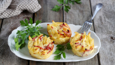 Gratins de mini penne au jambon