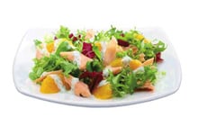 Truite fumée et salade à l'orange