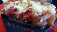 Crumble pommes et fraises