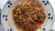 Courge spaghetti à la bolognaise