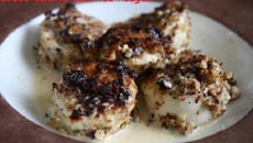 Boudin blanc pané aux noisettes