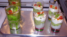 Verrine de courgettes et pignons de pin