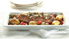 Filet de porc aux légumes méridionaux