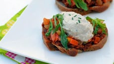 Tartines aubergine et thon