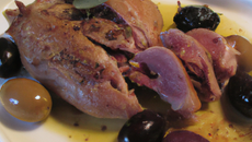 Rôti de canard aux olives