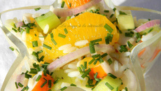 Salade de riz à l'orange et aux Bâtonnets Saveur