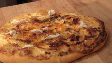 Pizza au fromage de chèvre