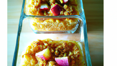 Verrine exotique et crumble croustillant