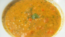 Velouté de lentilles corail au citron